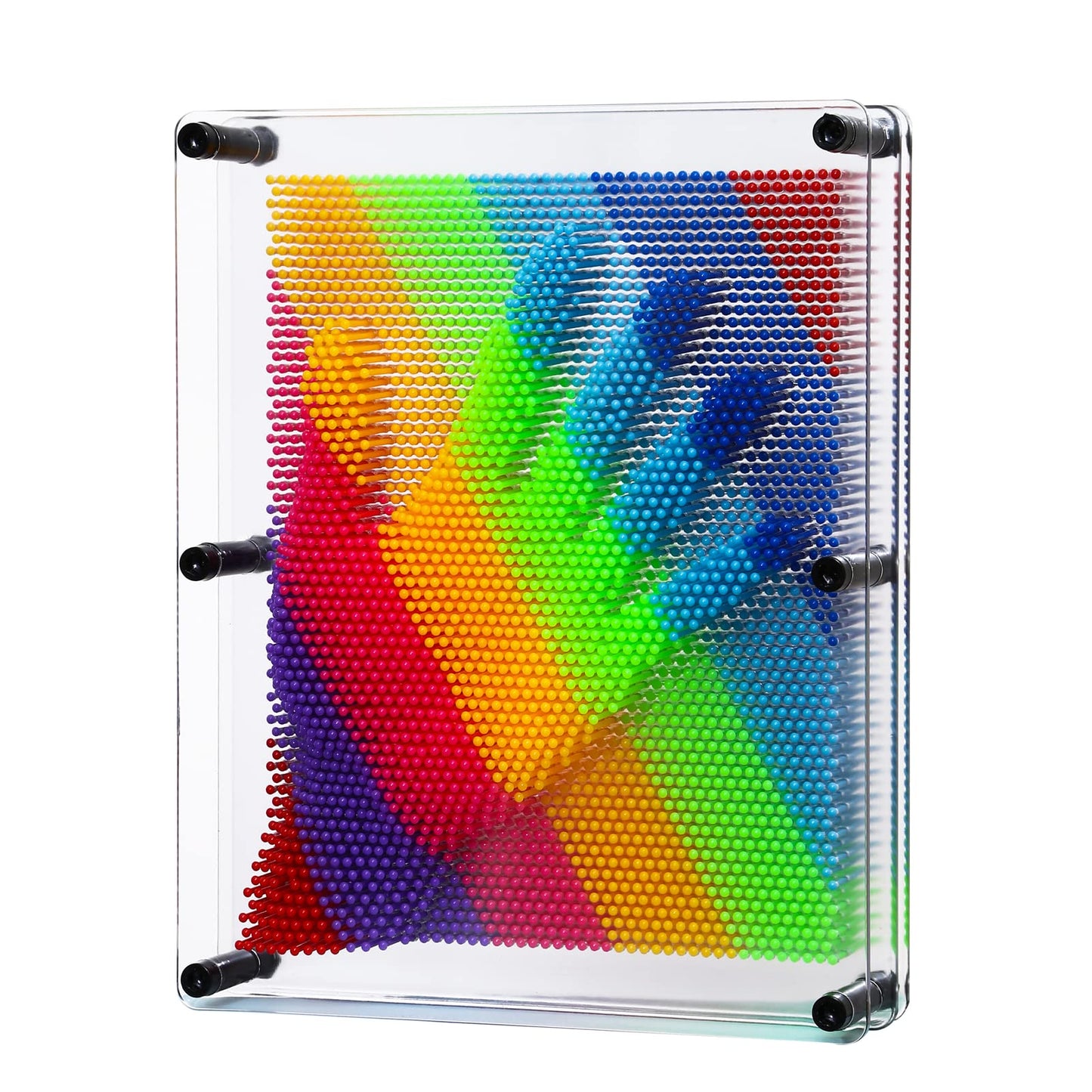 E-Firstfeeling 3D Pin Art Toy Extra Large 10' X 8' Pin Art Board Pin Impression Sculpture Toy For Kids Adults Hand Mold Board Toy (Transparency Multicolour)