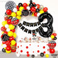 Katchon, Giant Race Car Number 3 Balloon - 40 Inch | Number 3 Race Car Balloon For Construction Birthday Party Supplies 3 Year Old | 3 Balloon Number For Race Car Birthday Party Supplies 3 Year Old