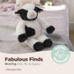 Bearington Cowlin The Cow Plush Toy: 15” Tall Friendly Stuffed Farm Animal, Black And White With Velour Faux-Fur And Soft Horns; Surface Washable; Great Gift For Boys, Girls, Animal Lovers Of All Ages
