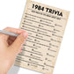 40Th Birthday Party Games, 1984 Trivia Games, Birthday Party Supplies For Adults, Fun 1984S Party Game,Pack Of 30 Cards