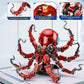 XITALAXU Mechanical Octopus Building Set - 882PCS Large Plastic Toy with Display Stand & Light, Red Ocean Animal Decor for Adults & Teens
