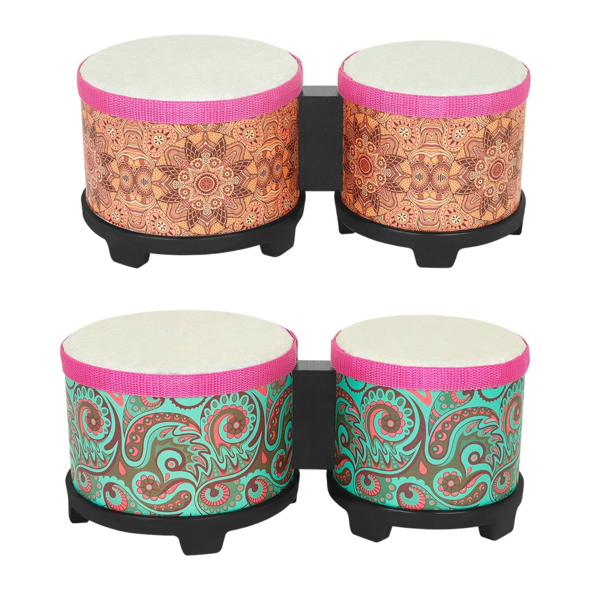Bnf 5 And 6 Bongo Drum Set Practical Bass Drum For Professionals Children Kids Orange Musical Instruments & Gear | Percussion 