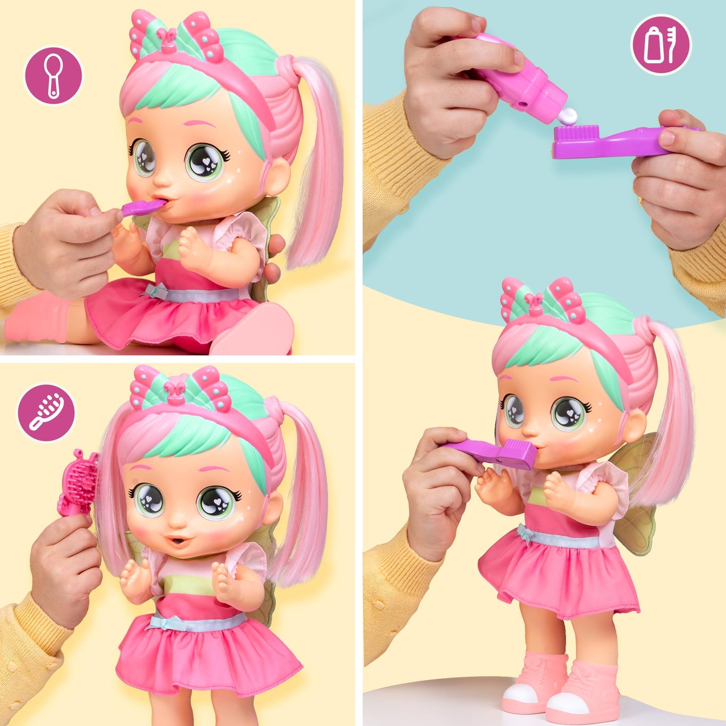 Cry Babies Bellas Morning Routine - Interactive Baby Doll with 20+ Sounds, Girls & Kids Age 18M and Up