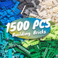 HUIZDQ 1500 Pieces Building Bricks  Classic Bulk Small Blocks  Classic Building Bricks Set Basic Building Blocks Compatible with All Major Brands(Natural Colors)