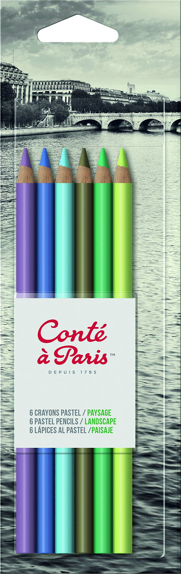 Set of 6 Pastel Pencil Landscape