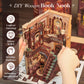 CUTEBEE Book Nook Kit - DIY Miniature House Dollhouse Kit for mature-themed and Teens  Booknook Bookshelf Decor Alley Model Build with LED Light  Gifts for Family and Friends (Library of Wisdom)