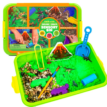Made By Me Explore + Create Dino Galaxy Sensory Bin, Fun Sensory Bins for Toddlers 3+, All-in-One Tactile Sensory Toys & Dino-Mi