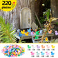 GliSun 220 Pieces Mini Resin Ducks Tiny Duck for Garden Micro Landscape Ornament Dollhouse Prank Christmas Falloween Birthday Pa