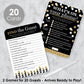 Big Dot of Happiness mature-themed Happy Birthday - Gold - 2-in-1 Birthday Party Cards - Activity Duo Games - Set of 20