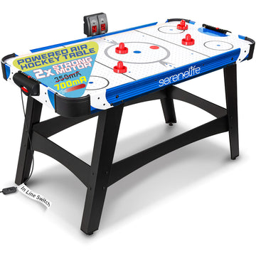 Serenelife 58'' Air Hockey Game Table With Motor, Digital Led Scoreboard, Puck Dispenser & Complete Accessories