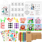 VercanMonth 12 Set Wedding Activities Includes 12 Coloring Placemats with Crayons 12 Puzzle 12 Animals Stickers 12 Wedding Gift 