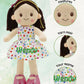 Personalized Rag Dolls for Girls - Custom 16 Inches Soft Plush Snuggle Baby Doll for Toddlers Stuffed Toys - Muecas de Trapo Personalizadas para Nias - Colorful Polka Dot Dress
