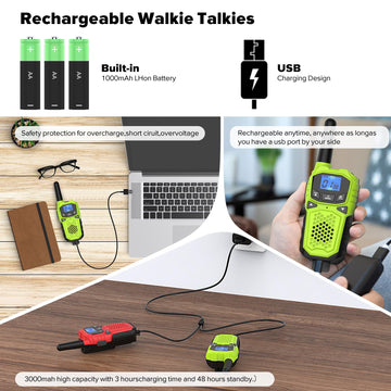 Walkie Talkies For Adults- Woktok Long Range Two Way Radio For Camping Hiking Hand Held Hiking Accessories Camping Gear Xmas Bir
