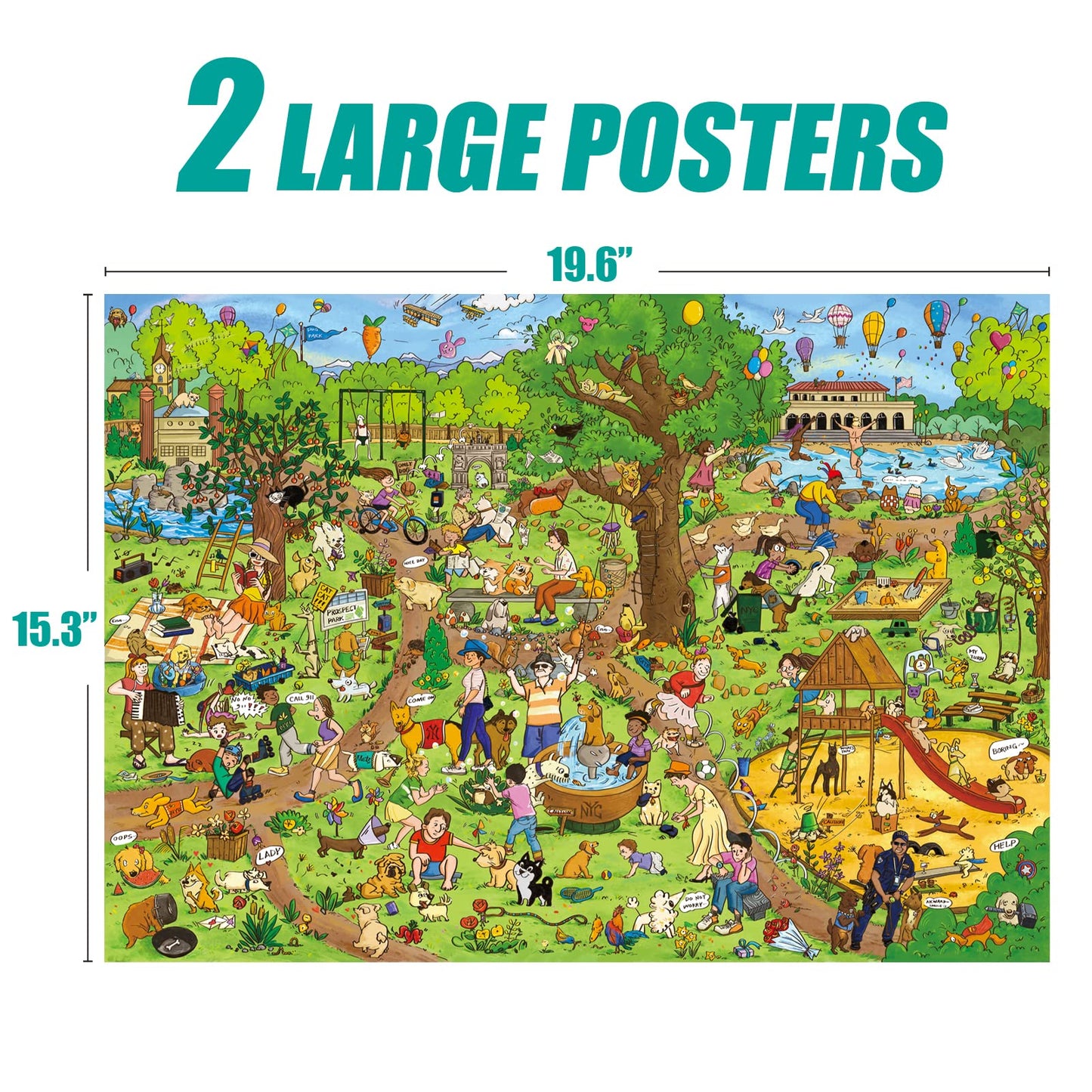 Antelope - 500 Piece Large Format Jigsaw Puzzle for mature-themeds  Dog Park Jigsaw Puzzles 500 Pieces  Large Pieces  No Dust Puzzles for Senior Citizen  500 PC  Non-Glare Finish  Interlock Smoothly