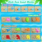 Beach Toys, 36Pcs Dinosaur Sand Toys for Kids Toddlers, Sandbox Toys with 2 Truck, Collapsible Beach Bucket, Mesh Bag, Sand Mold