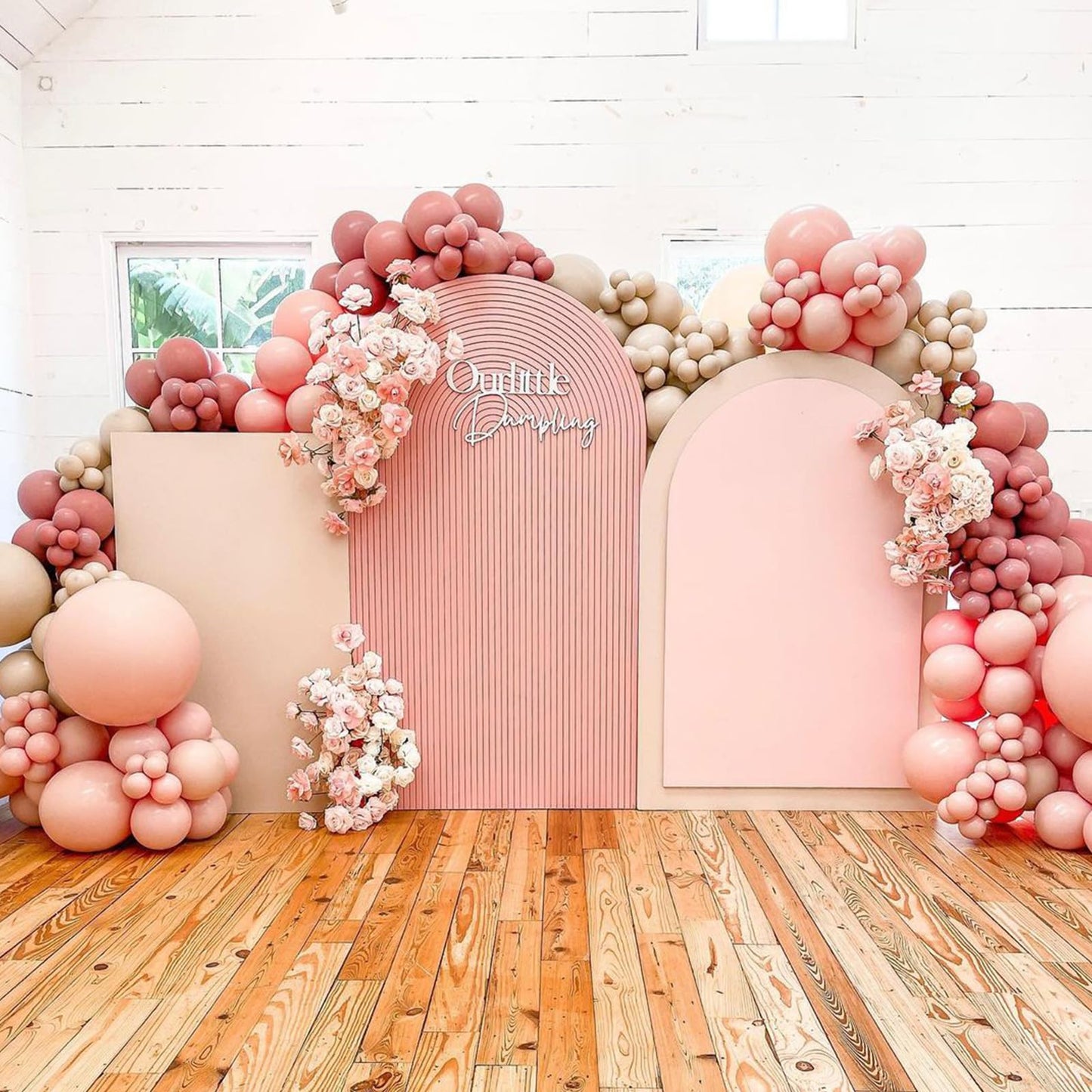 Dusty Pink Balloons Double Stuffed, 50Pcs 10 Inch Dusty Rose Helium Latex Balloons, Retro Blush Pink Mauve Party Balloons Boho P