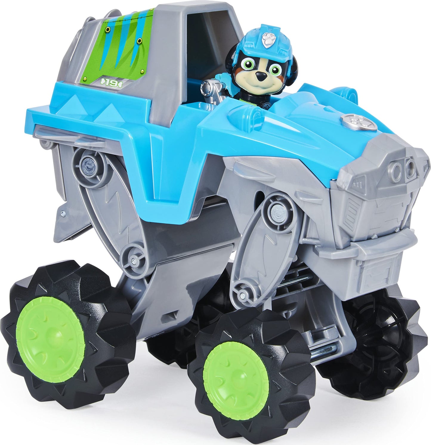 Paw Patrol Dino Rescue Rex Transforming Vehicle with Mystery Dinosaur Figure, One Size, Plastic, Model 778988320204