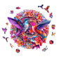 Wooden Puzzles For Adults - Flower Hummingbird Wooden Puzzle, Unique Shaped Wood Jigsaw Puzzles For Adults, Wood Puzzles Adult,