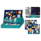 Petit Collage Magnetic Play Scene, Outer Space - Magnetic Game Board with Mix and Match Magnetic Pieces, Ideal for Ages 3+ - Inc