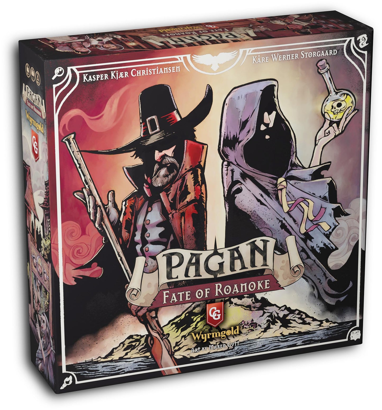 Capstone Games Pagan: Fate of Roanoke - Dueling Witch & Hunter Asymmetrical Deduction Card Game Filled with Intrigue & Mystery,