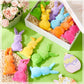 Winnerwhy 24 Pcs Easter Plush Toys 6 Inch Mini Bunny Stuffed Animal Bulk Pastel Bunny Plush Toys Rabbits Easter Basket Stuffers