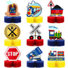 9 Pcs Railroad Train Crossing Theme Honeycomb Centerpieces Party Decorations Railway Train Centerpiece Decoration Birthday Railr
