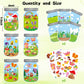 Cy2Side 12Pcs Summer Bugs Stickers Scene For Kids, Make A Bug Jar Sticker Scene With Butterfly Bee Ladybug Flower, Make Your Own Insect Stickers With Jar Scene, Diy Summer Party Games Class Activities