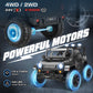 Hikole 24V 2 Seater Ride On Cars For Kids - Remote Control, 20'' Spacious Seat, 4Wd/2Wd Switchable Electric Car With Led Lights,