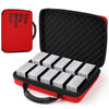 Wevbsiy 1200-2200 Card Game Case, Red EVA Storage Holder for Cards Against Humanity, Pokemon, Sports & Baseball Cards