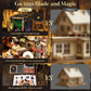 MiniCity Book Nook Kit  DIY Dollhouse Booknook  Miniature Kit for Bookshelf Insert Decor Crafts for mature-themeds Teen Halloween  3D Wooden Puzzle with Led Light (cutting edge and Magic)