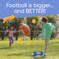 Hearthsong Jumbo Sized Inflatable Football With Kickoff Tee, 23' L X 11' W, Includes Ground Stakes, Ages 3 And Up