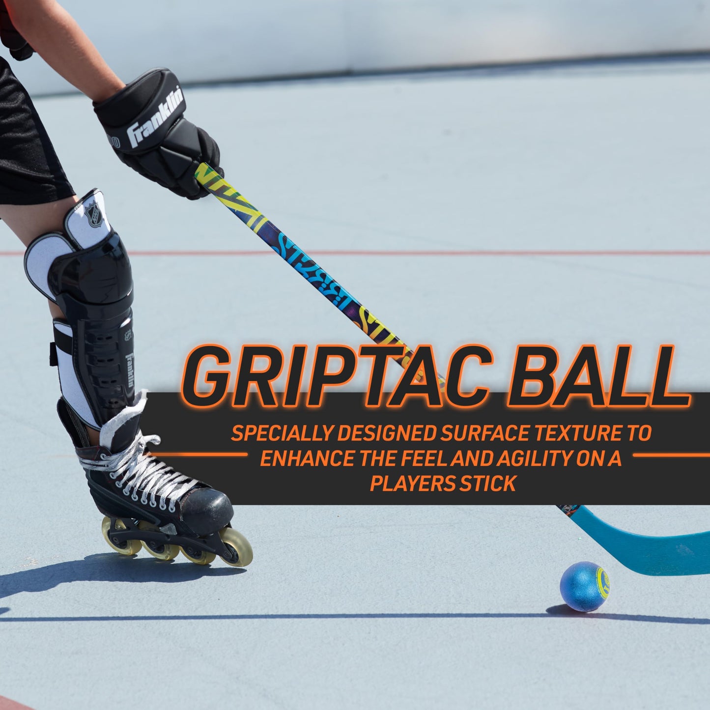 Franklin Sports NHL Street Hockey Balls - Griptac No Bounce Outdoor Street + Roller Hockey Balls - Official Size mature-themed + Youth Hockey Balls - 3 Pack - Assorted Colors