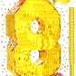 Sratte Number Piñata Birthday Piñata Decorations Gold Foil Piñata With Stick Blindfold Confetti For Boy Girl Birthday Party Decorations Anniversary Celebrations Fiesta Supplies(Number 8)