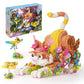 Jojo&Peach Creator 3 In 1 Flower And Cat Animal Toy Building Set, Creative Easter Gifts Toys For Kids & Adults, Boys & Girls Age