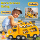 Newcrave Toddler Toys for 2 3 4 5 Year Old Boys, 8 in 1 Construction Trucks Vehicle Playset with Play Mat, Construction Truck To