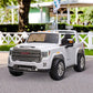 Aosom 12V Gmc Sierra Hd Battery Kids Ride On Car With Remote Control, Bright Headlights, & Working Suspension, White