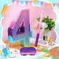 Shappy 16 Inch Mermaid Piñata Purple Number Birthday Piñata Birthday Party With Stick Blindfold Confetti For Birthday Anniversary Celebration Decoration Supplies(Number 4)