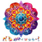 Wooden Puzzles For Adults, Mandala Evil Eye Jigsaw Puzzles, Medium,Unique Shape Adult Puzzles,Irregular Wood Puzzles Creative Gi