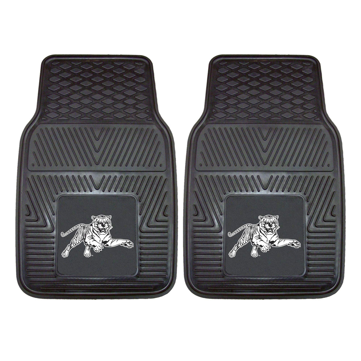 FANMATS 12923 Jackson State Tigers 2-Piece Heavy Duty Vinyl Car Mat Set, Front Row Floor Mats, All Weather Protection, Universal