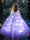 Uporpor Led Princess Dress Up Cape Girls Light Up Princess Hooded Cape For Girls Costume Cloak Princess Shawl Toddler Kids Halloween Led Dressing Up Train