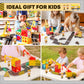 Kids Games Magnetic Tiles With 2 Cranes Construction Toys Set Sensory Toys For Boys Girls Ages 3-6 5-7 8-13, Gifts For 3+ Year Old Boys Girls Toddler Outdoor Kids Toys With Car