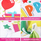 Tatuo Personalized Birthday Banner with Name DIY Colorful Happy Birthday Banner Backdrop with Alphabet Stickers Custom Name Back