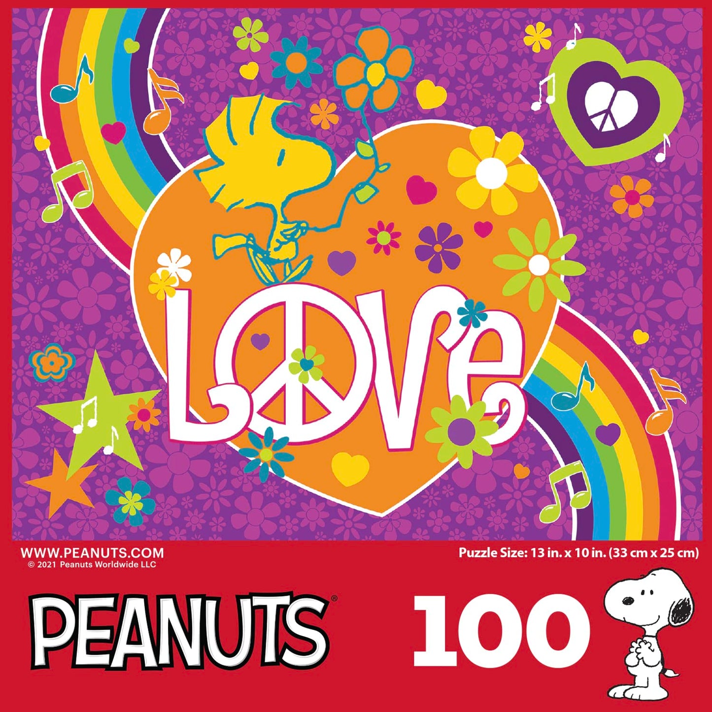 Roseart - Peanuts - Woodstock Love - 100 Piece Jigsaw Puzzle For Kids And Adults
