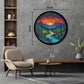 Magic Forest Puzzles For Adults 1000 Pieces, Nature Round Tree Mountain River Sunset Landscape Puzzle, Colorful Paper Cut Art Pu