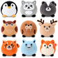 HyDren 9 Pack Mini Animal Plush Keychains, 3.2 Inch Backpack Charms