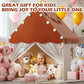 Eaglestone Kids Play Tent With Star Light And Padded Mat, Playhouse For Kids, Neutral Color Play Room Furniture, Indoor Bed Tent Gift Toys For Toddle,Boys, Girls, Youth, Teens