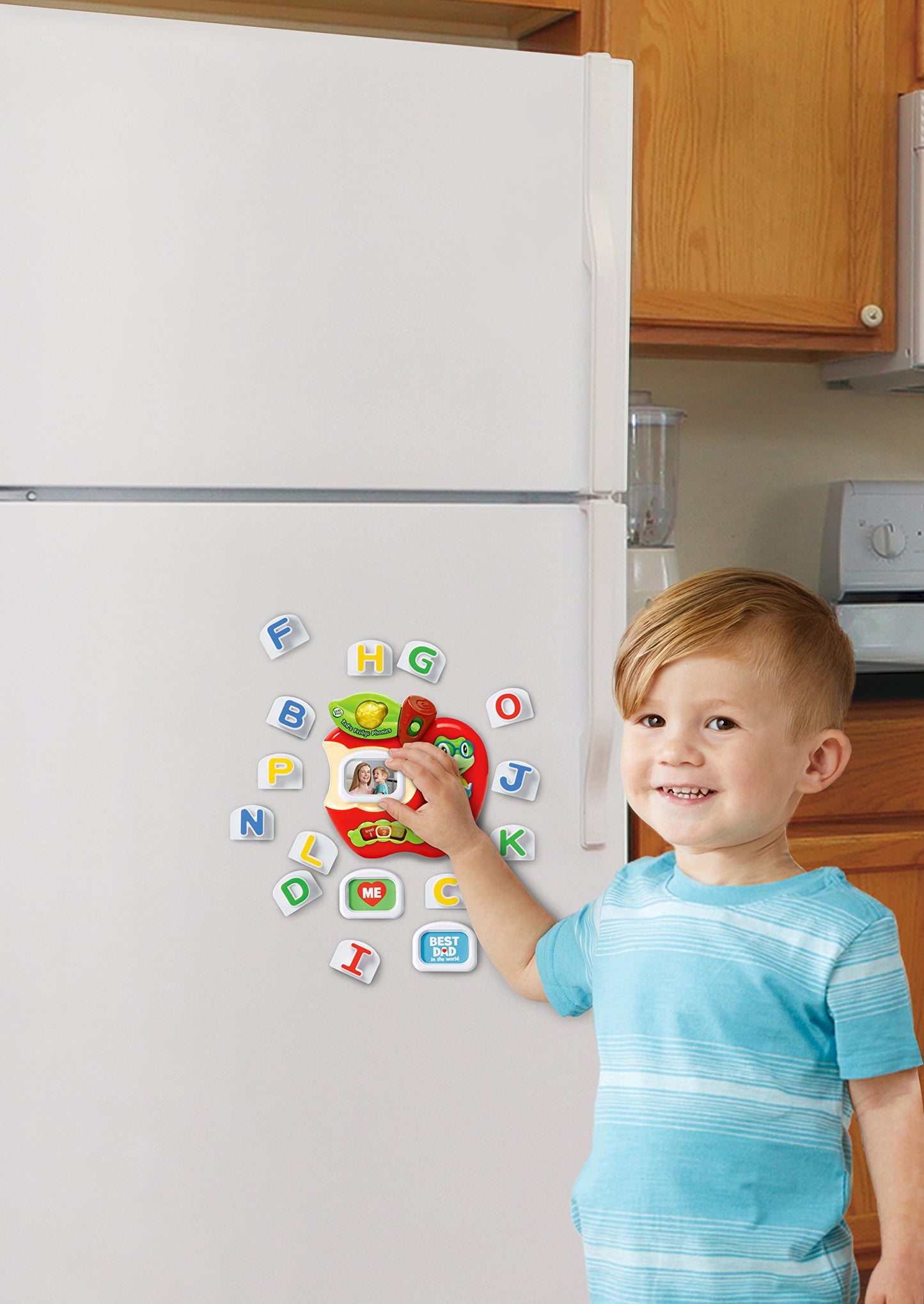 LeapFrog Tad's Fridge Phonics Magnetic Letter Set - Plastic, 9"W x 6"H x 1"D, Colorful Letters, Model 80-602800
