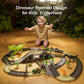 TUMAMA Dinosaur Toys Race Track Set - 281 Pcs with 4 Dinosaurs, 2 Electric Cars, Flexible Tracks - One Size, Blue/Red
