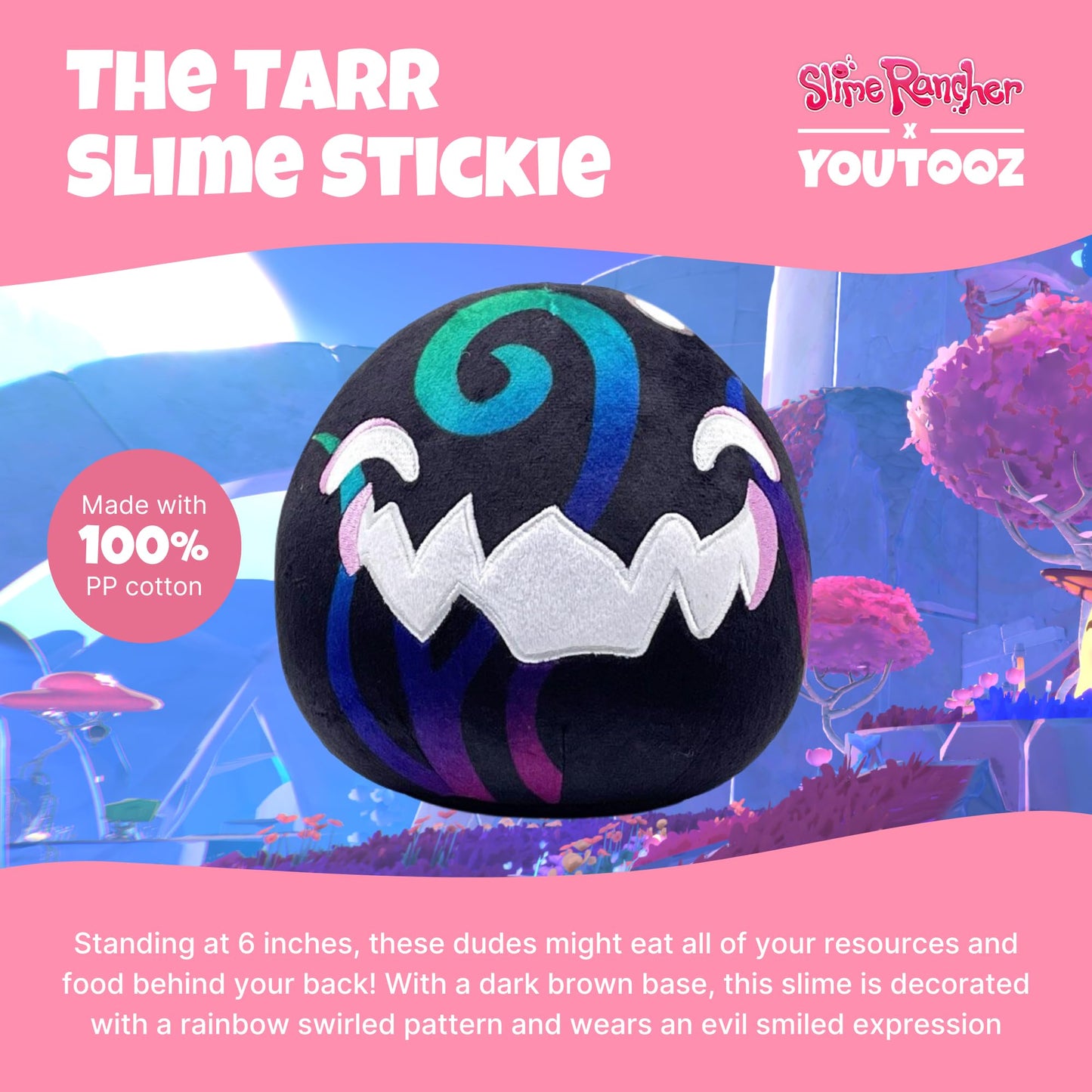 Youtooz The TARR Slime 6 inch Stickie, Official Stuffed TARR Slime Rancher Plush by Youtooz Slime Rancher Collection