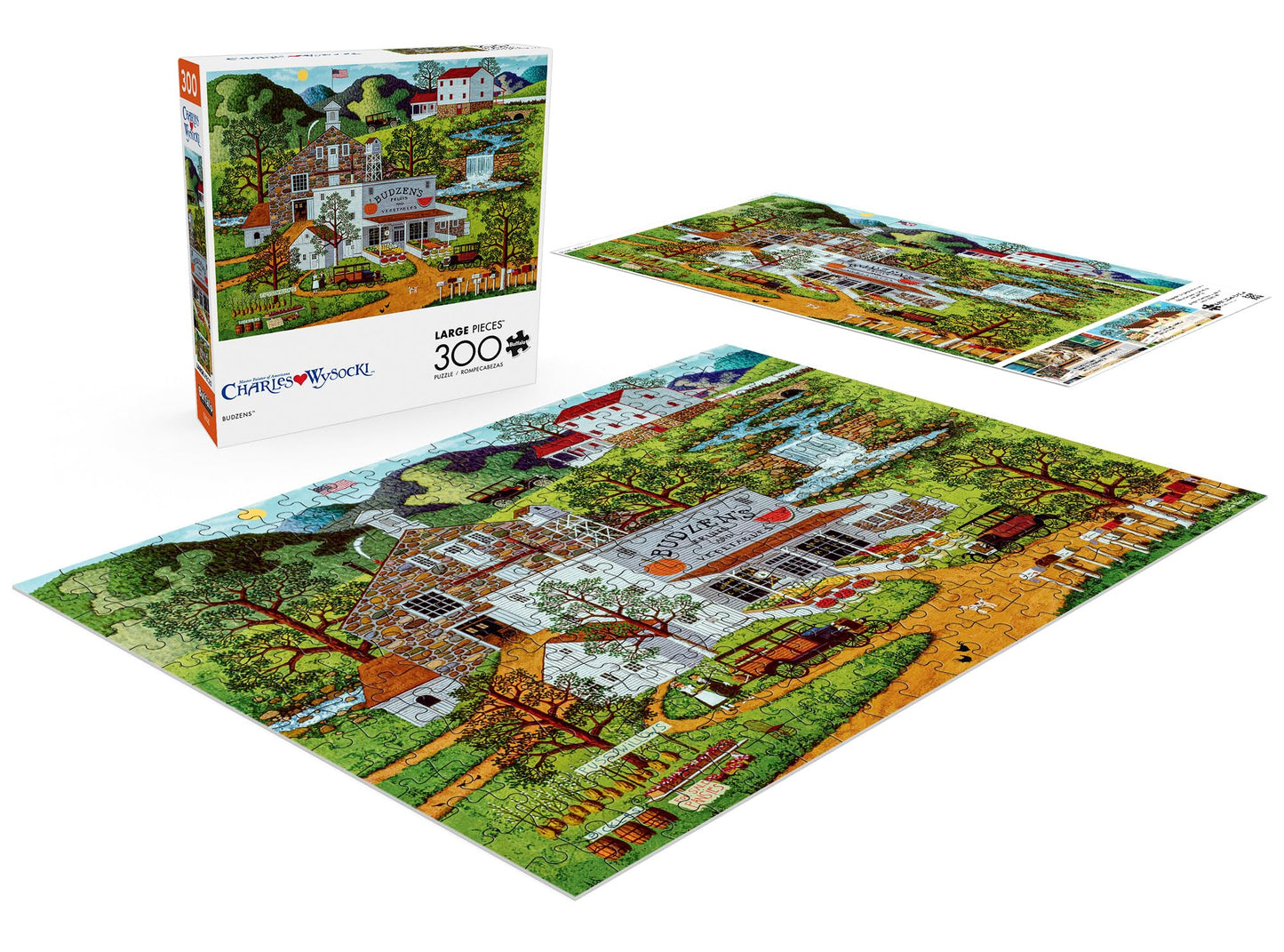 Buffalo Games 300 Piece Jigsaw Puzzle - Charles Wysocki Budzens - Large Multicolor Paper Puzzle for Adults - 21.25 x 15.00 inches